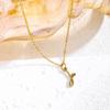 Elegant Titanium Steel Letter Necklace for Women - 2026 Clavicle Chain English Letter Pendant Jewelry
