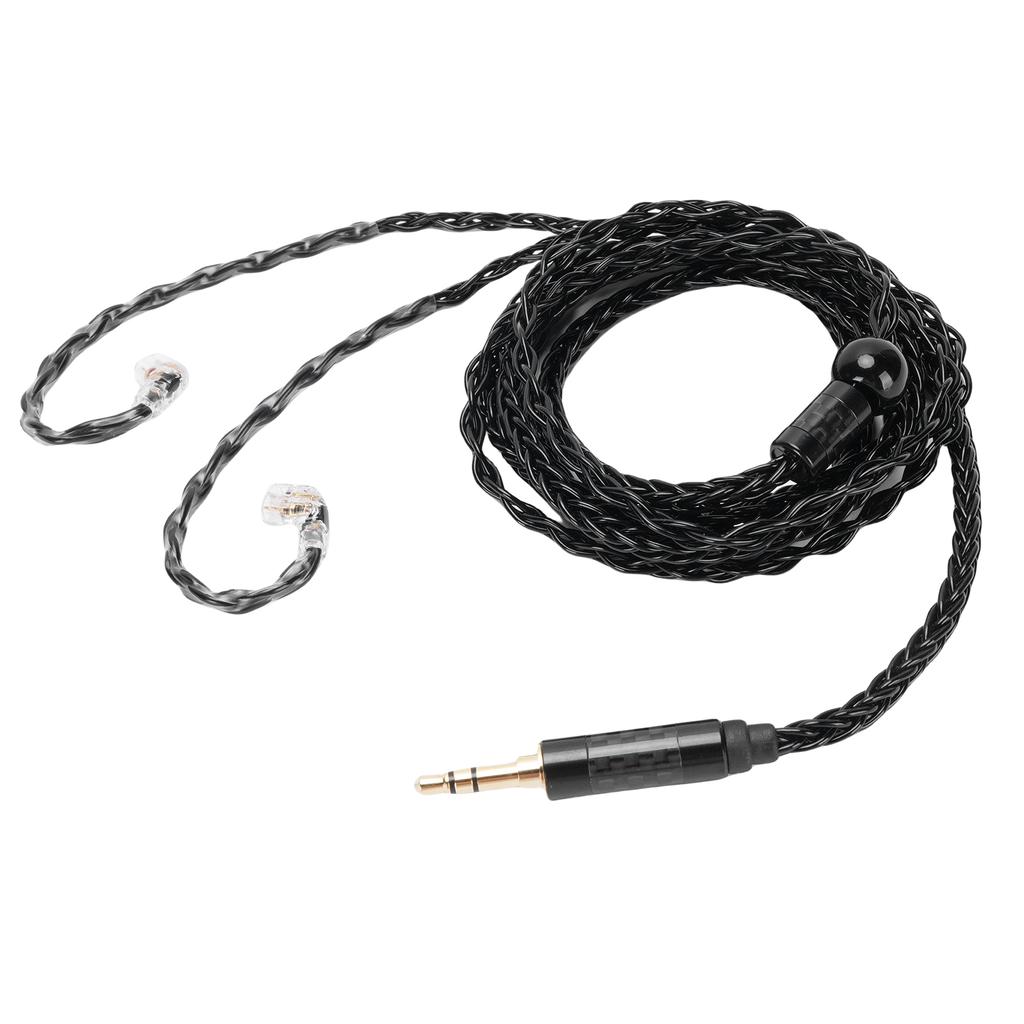 Earphone Cable Fit for ZS10 PRO AS10 PRO X 16 Cores Silver Plated OFC 3.5MM To QDC 2 Pin Headset Earphone Cable