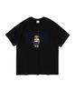 CARGOBROS FOR WOMAN Preppy Bear Graphic Short Sleeve T-Shirt (Black)