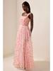 2026 Sommer Europäisches & Amerikanisches Damen Quadratischer Ausschnitt Netz-Taille Abendkleid