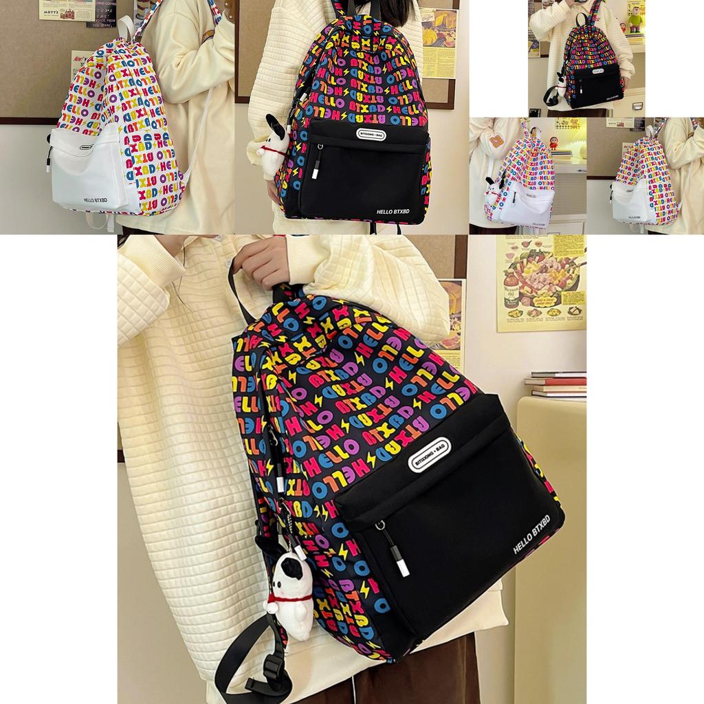 New Arrival Letter Printed Unisex Backpack Large Capacity Casual Bag For Students