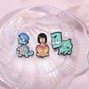 Unique Cartoon Style Anime Pet Series Badge Brooch Featuring Whimsical Turtle Design