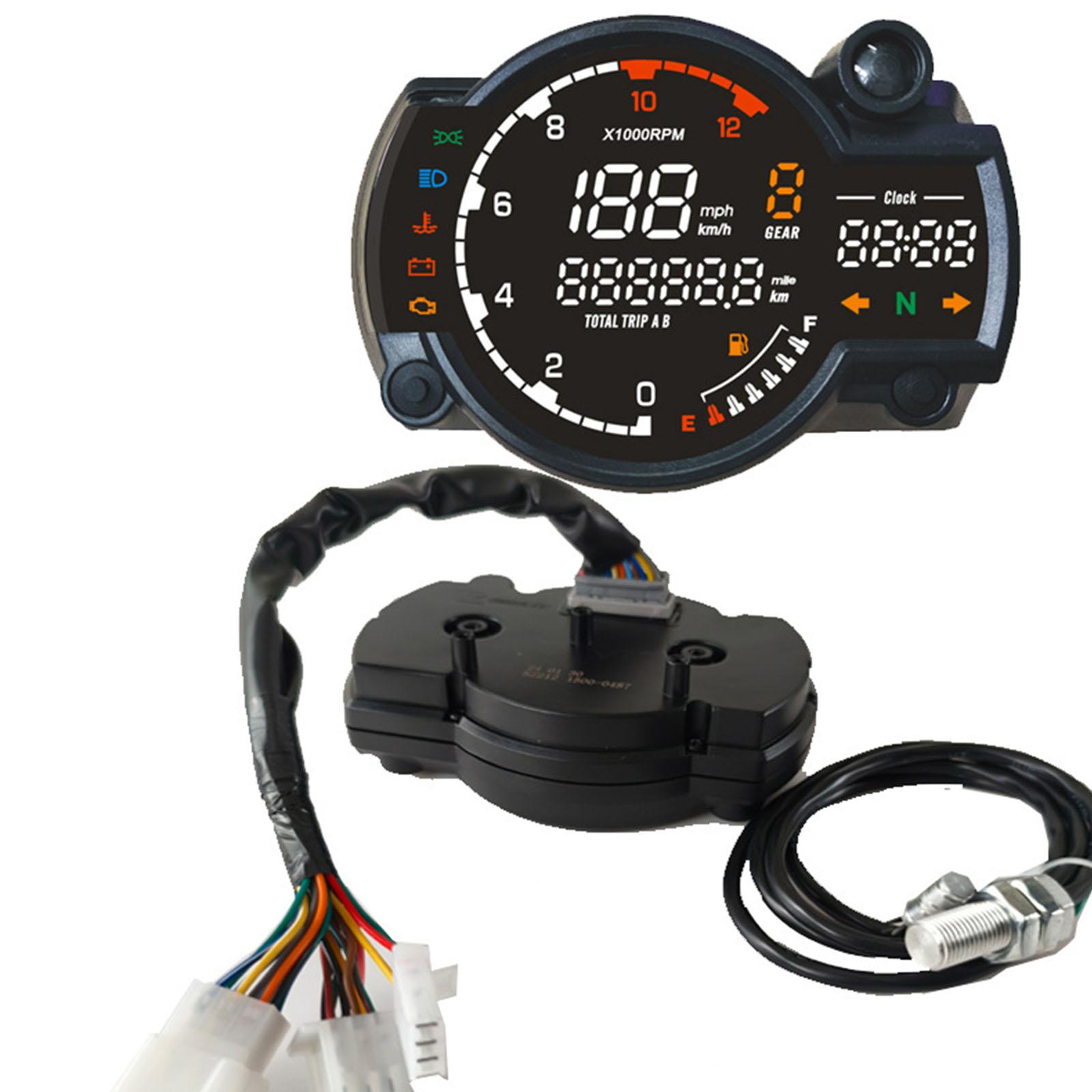 

12V Precise Motorcycle Instrument Cluster Digital Speedometer Odometer Fuel Indicator ABS Housing Speed Measurement Unit 1