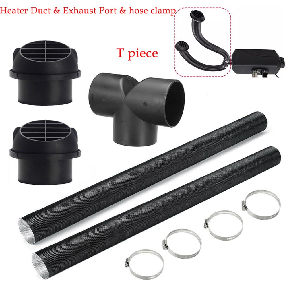 60/120/200/300cm Car Heater Accessories Stainless Steel Exhaust Pipe Parking Heater Fuel Tank Exhaust Pipe Car Heater LCD Switch