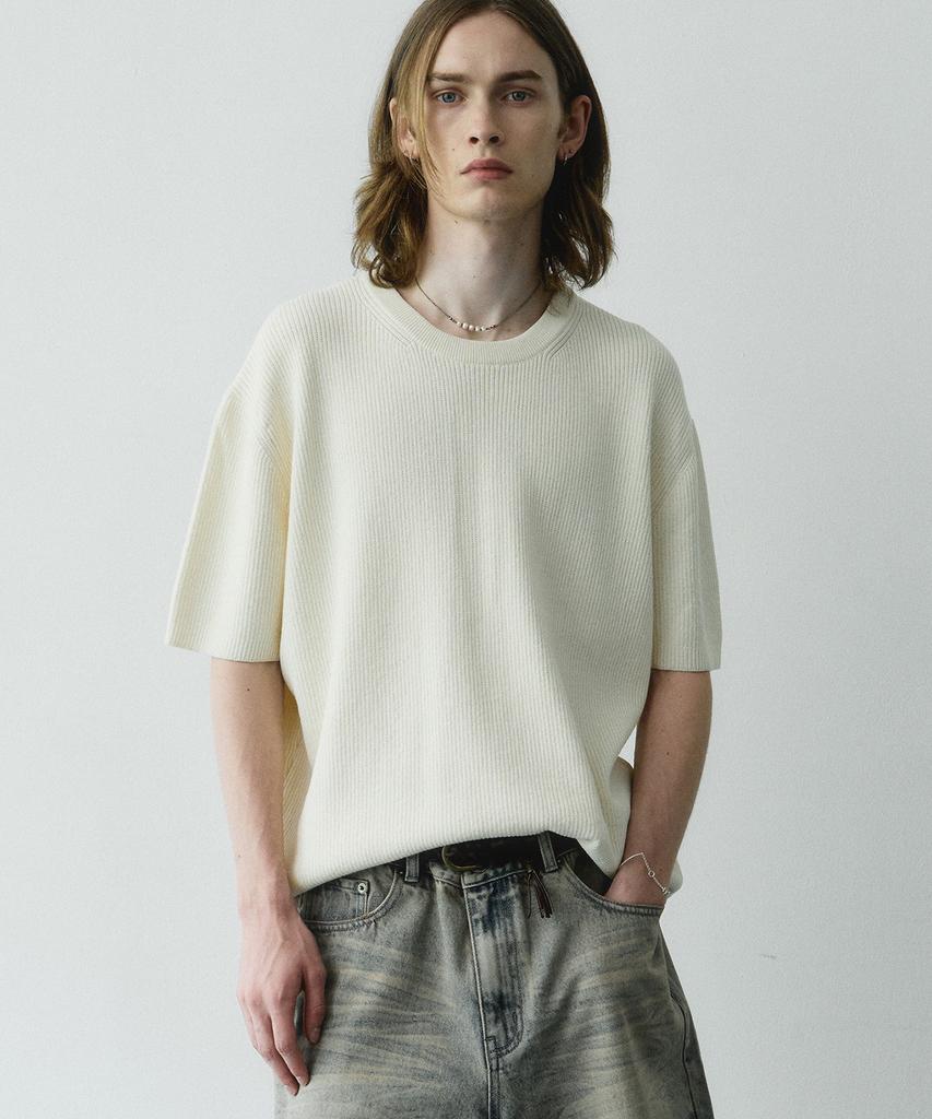 NOIRER Lux Cotton Basic Half Knit (Ivory)