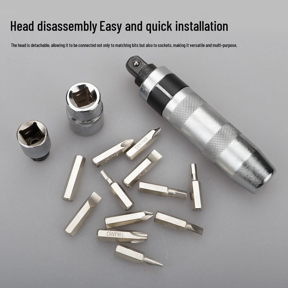 14-Piece Chrome Vanadium Steel Impact Screwdriver Bit Set with Iron Box