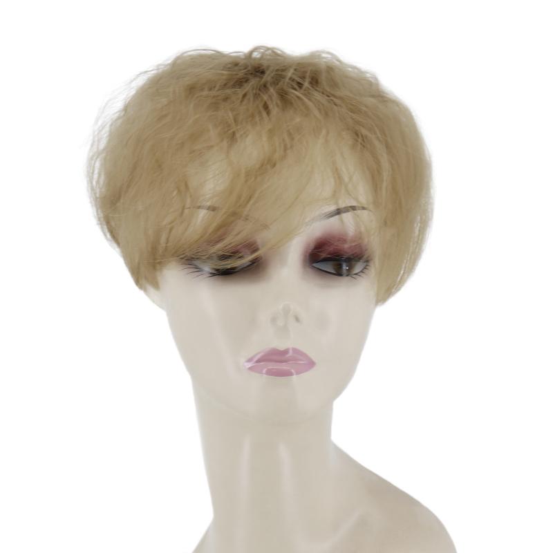 Women Short Curly Hair Extensions Wig Clip On The Top of The Head Cover White Hair Natural Color Black Brown Blond Daily Use