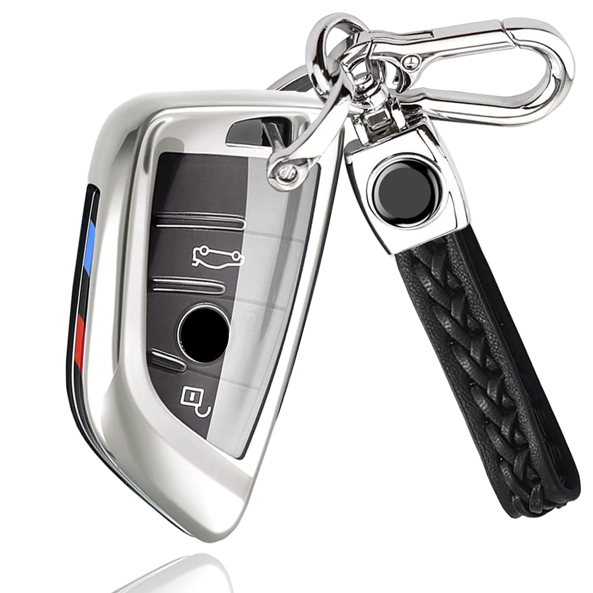 

Чехол для смарт-ключа BMW для 1 2 3 5 6 7 8 серии X1 серебряный