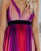 2020 Spring/Summer Women's Sexy Deep V Rainbow Mesh Suspender Dress