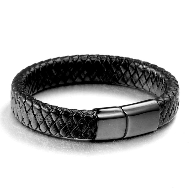 Simple Korean version of fashion trendy jewelry men s Japanese and Korean bracelets, leather rope woven hand rope jewelry