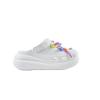 Crocs Crush Clog EVA Colourful Fleece Rope Fashion and Versatile Casual Personality Design Hole Shoes Unisex White