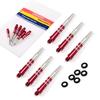 CUESOUL 2 Sets (6 Darts) 2BA Medium Aluminum Dart Shafts (with Spin Function) + O'rings (DS-021)