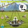 Hanging Solar Bird Bath Fountain Wildlife Feeder Bird Bath Bowl with Solar Powered Pump for Outdoor Garden Backyard Patio Lawn