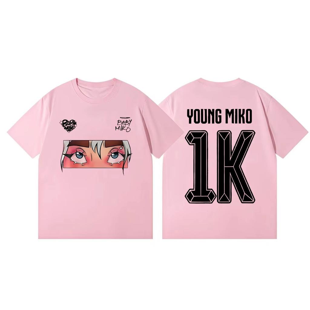 Rapper Young Miko Tour 2026 Merch Tshirt Unisex Women Fashion Hip Hop Short Sleeve Tshirts High Quality Cotton Streetwear Hip Hop