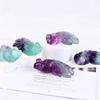 New Arrivals Crystal Products Watermelon Fluorite Goldfish Carving for Home Decoration