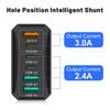 55W QC 3.0 Six-Port Fast Mobile Charger with PD, USB Ports, EU/US/UK Compatibility