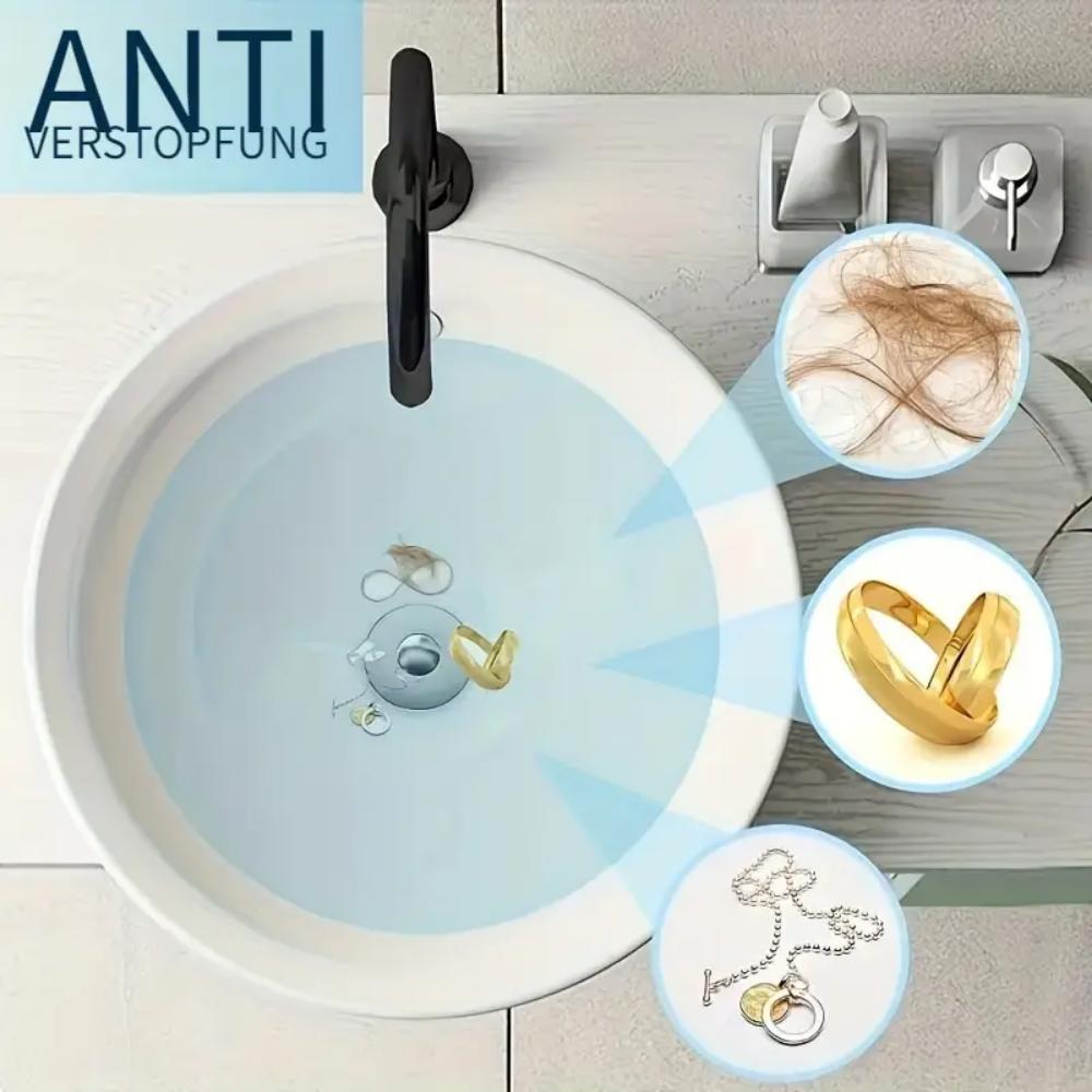 Pop-up Design Bathroom Sink Plug, Bathroom Sink Drain Pipe, Brushed Nickel Surface, Suitable for Various Drain Holes, Anti-clogg