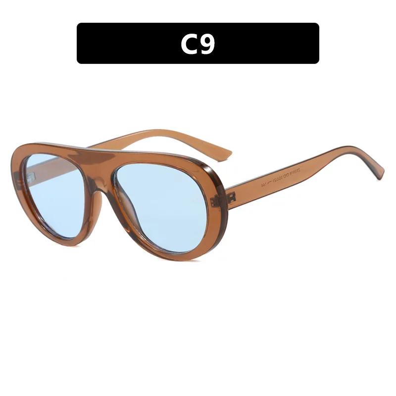 

Vintage Brand Designer Flat Top Pilot Sunglasses Women For Men Popular Luxury Sun Glasses Punk Outdoor Driving Eyeglasses Uv400 As The Picture