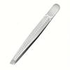 Professional Slanted Precision Tweezers - Heavy-Duty Stainless Steel Non-Slip Grip for Eyebrows Beard False Eyelashes
