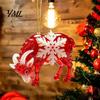 Christmas Home Decor Sheep Hanging Ornament with Snowflake Decor, 2D Flat Acrylic Pendant Ornaments Rope for Holiday Tree Party Supplies Festive