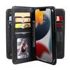 For iPhone 15 Leather Case with 10 Card Holder Phone Cover Stand