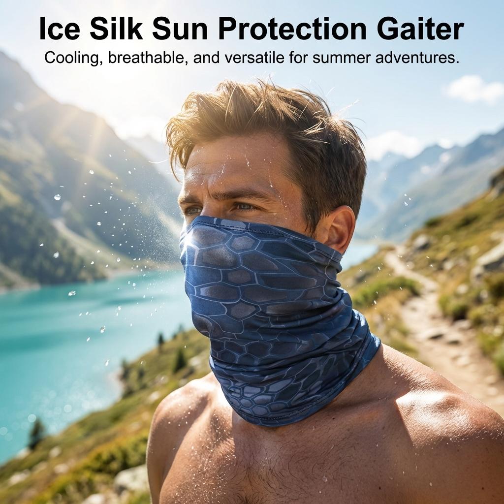 Ice Silk Breathable Anti-UV Sunscreen Outdoor Hiking Cycling Mask Unisex Cooling Quick Dry Head Wrap Face Scarf