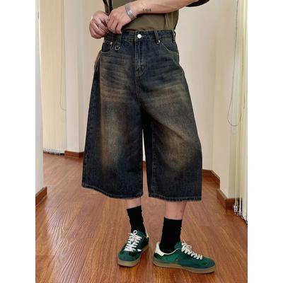 Fashion Harajuku Vintage High Waist 2000S Blue Denim Shorts Women's Casual Loose Fit Y2K Punk Streetwear Style Baggy Shorts
