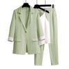 3-teiliges/Set Blazer Anzug Hose Weste Set Elastische Taille OL Stil Uni