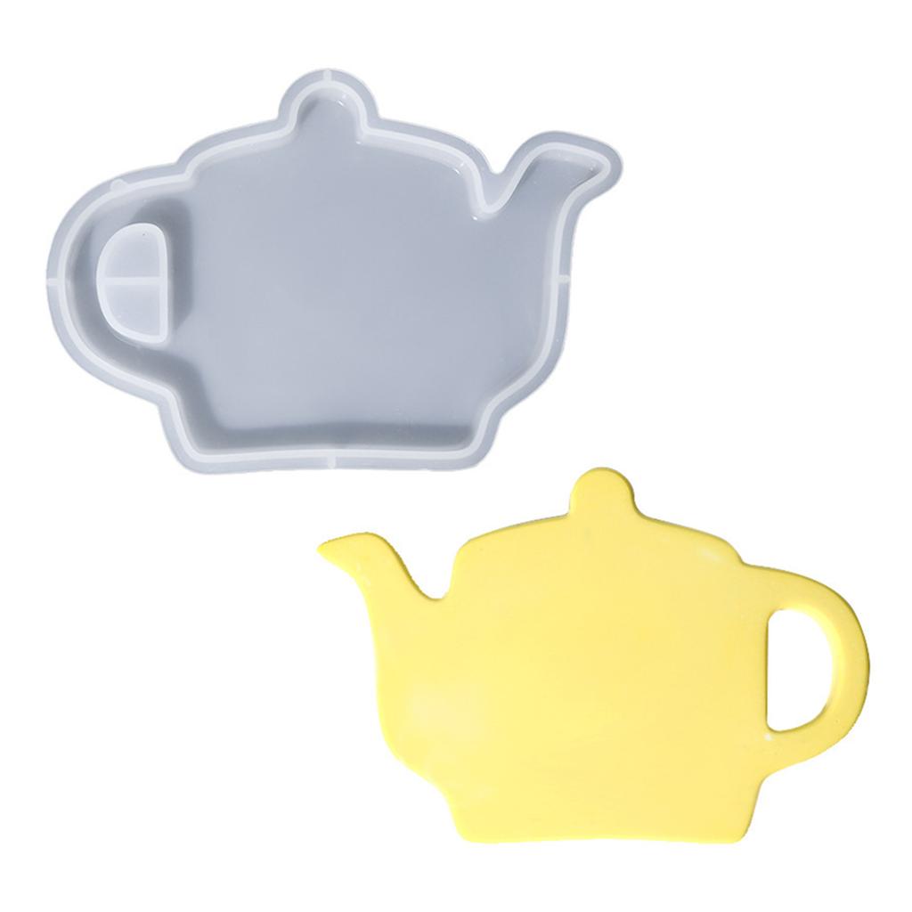 Silicone Resin Cup Pad Moulds Teapot Shape Resin Coasters Molds Silicone Craft Molds Suitable for Craft Enthusiasts