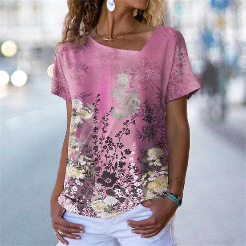 Элегантная женская футболка с 3D принтом — фото 15