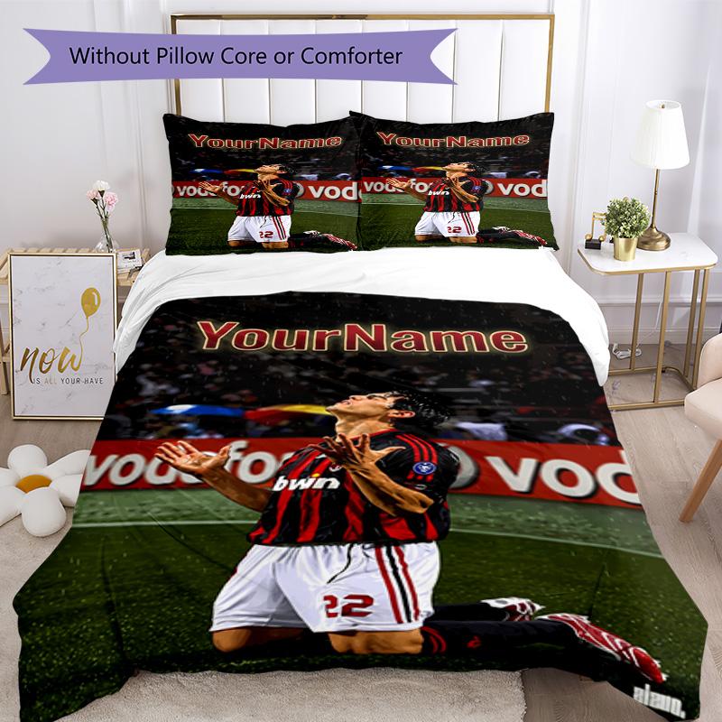 Ac Milan Customize your name Bedding Set Breathable Duvet Cover with Pillowcases Home Decoration Birthday Gift