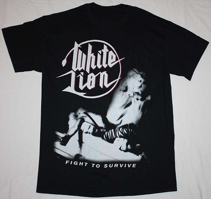 Vintage White Lion FIGHT TO SURVIVE Tshirt Size S to 5XL NZL318 Unisex T-Shirt