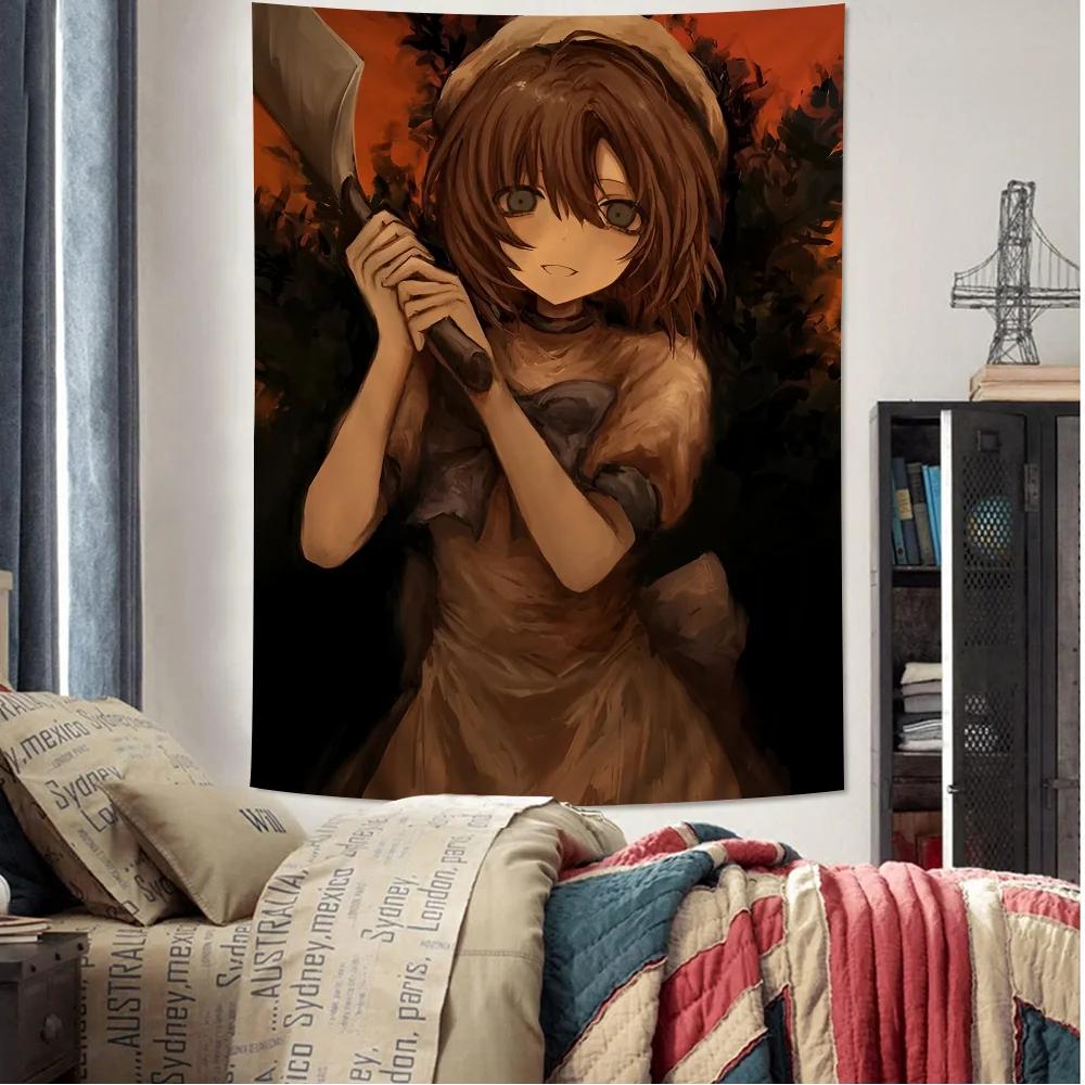 Higurashi When They Cry Telo da Parete con Grafico Arte Fantascienza Stanza Arredamento Casa Economico Hippie Appeso a Parete