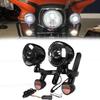 Compatible 4.5-inch LED Auxiliary, Fog, and Turn Signal Lights for Harley Big Glide, Fat Boy, Road King Heir Models.