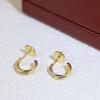 Three-ring Three-color Earrings Half-hoop Design Crafted with Precision Suitable for Gift-giving and Everyday Wear, Made of Hypoallergenic Material