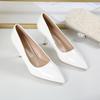 Fashion Women Patent Leather High Heels Spring and Autumn Fashion Pointed Toe Thin Heel Work Shoes for Women Banquet Wedding High Heels