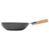 Maruyama Giken Chuka Kobo Iron with Bamboo IH and Gas Stove Made In Iron Peking Fried Rice Pot Stir-fry Pan, 26cm, Spatula, CK-07, Compatible,