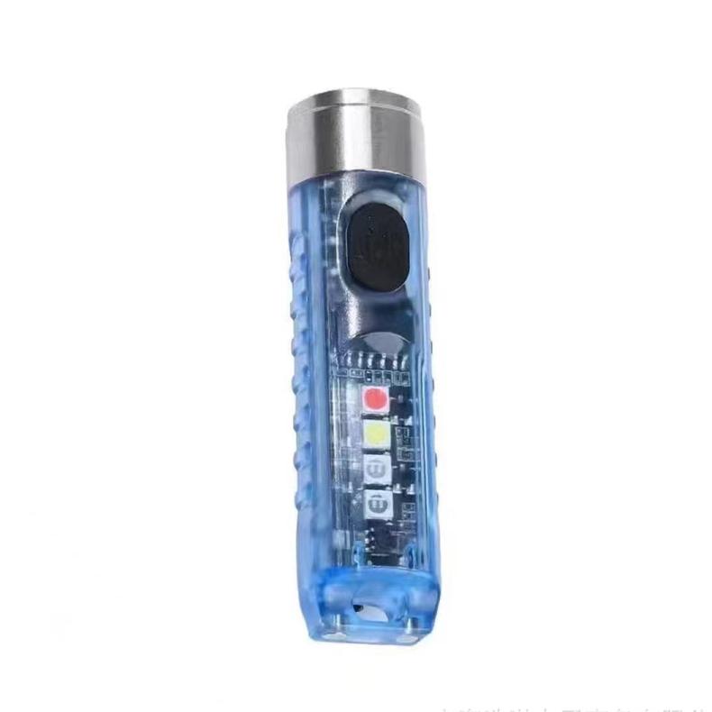 Small Flashlight Led Multi-Function Waterproof Keychain Flashlight Portable Waterproof Magnetic Warning Camping Torch Light