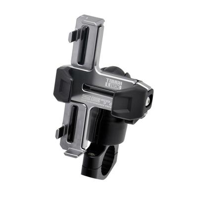 Zeta Racing Toughlock Smartphone Mount - Titanium Color. Fits 22.2/25.4/28.6/31.7mm Handlebars. Vibration Dampening. Model F5463 (was