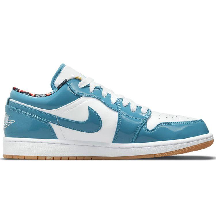 Air Jordan 1 Low Barcelona Męskie Sneakersy Białe Cyber-Tealowe DC6991-400