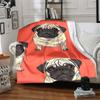 1pc Pug Blanket Warm, Cozy, And Soft, Suitable for Sofas, Beds, Cars, And Office Use.Perfect for Camping And Travel, Making It a Great Gift for Any Se