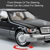 1:24 W140 300sl Toys Alloy Miniature Car Diecast Model Doors Opened Sound Light Pull Abck Rubber Tires Vehice Kid Christmas Gift