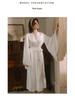 Luxurious Satin Tie-Waist Bell Sleeve Bathrobe - Available In Red, Black, and White