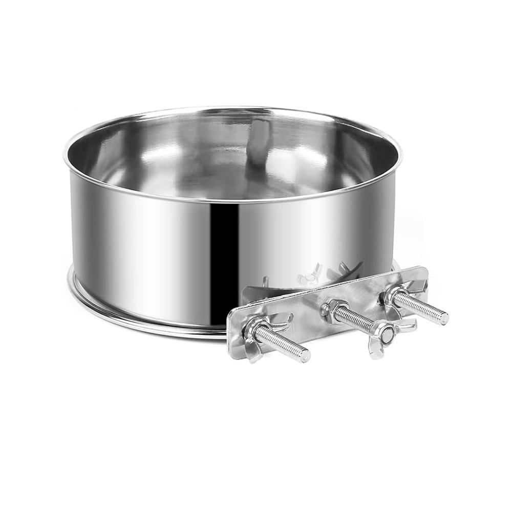 

Hanging Pet Bowl Stainless Steel Cage Food Dispenser New Pet Feeder Parrot Bird 10x4.5cm