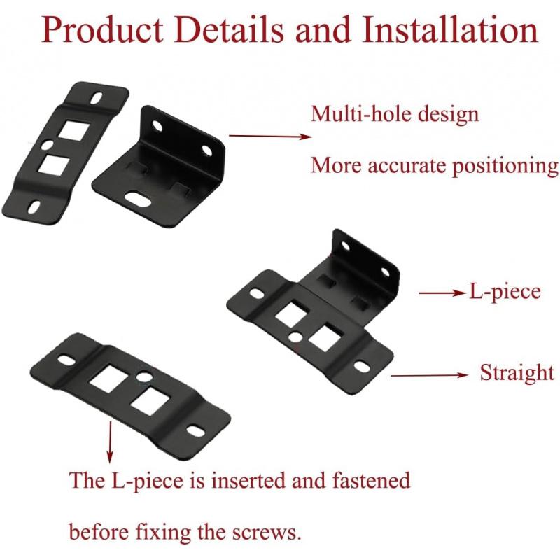 Thickened L-Shaped Metal Corner Brace 90 Degree 2-In-1 Interlocking Furniture Connector Bracket With Screws 10/20 Pack