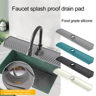 Drain Pad Easy Installation Convenient Silicone Sink Faucet Drip Catcher Tray Home Kitchen
