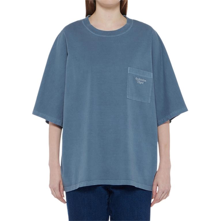 Onitsuka Tiger SS25 Fashion Round Neck Pullover Short Sleeve T-Shirt Unisex T-Shirt Light-Blue 2183B439-400