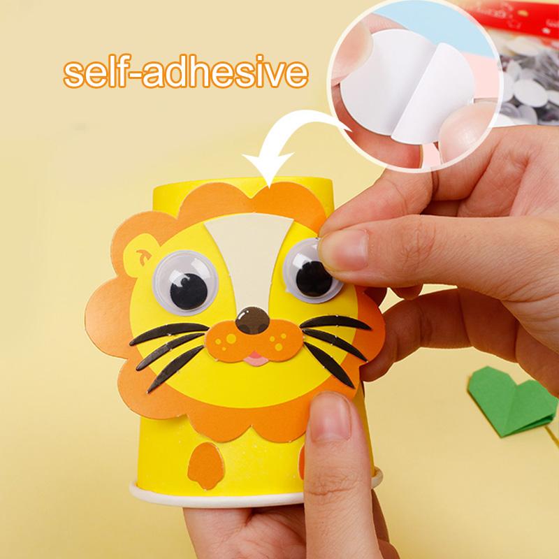 100 Stück/Packung Selbstklebende Wackelaugen für Puppenzubehör Augen DIY Scrapbooking Bastelprojekte Handarbeiten Handgemachtes Spielzeug TMZ