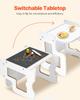 Weaning Table and Chair Set Montessori Toddler Desk with Blackboard White
