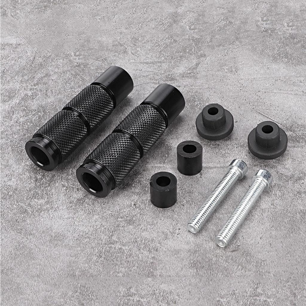 2 st Aluminiumlegering Motorcykel Rund Fotpedal Fotpinnar Modifieringstillbehör (Blå)
